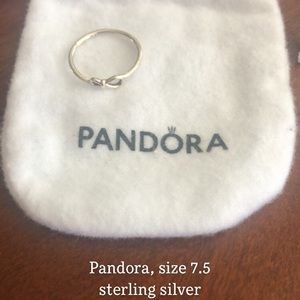Pandora Lot of 3 Silver Rings (size 7.5 & size 8)